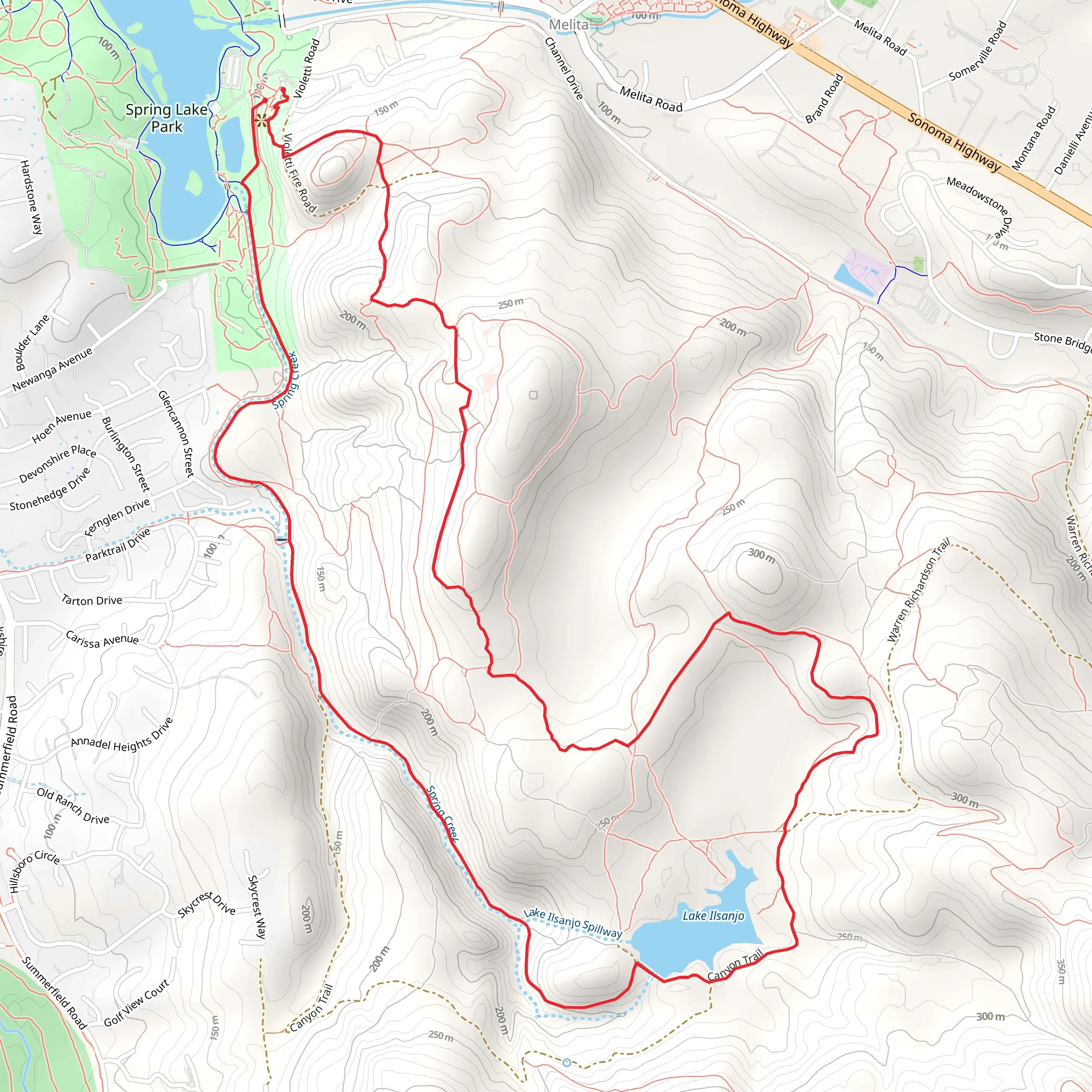 Rough Go, Locus Trail and Spring Creek Loop Trail mobile static map