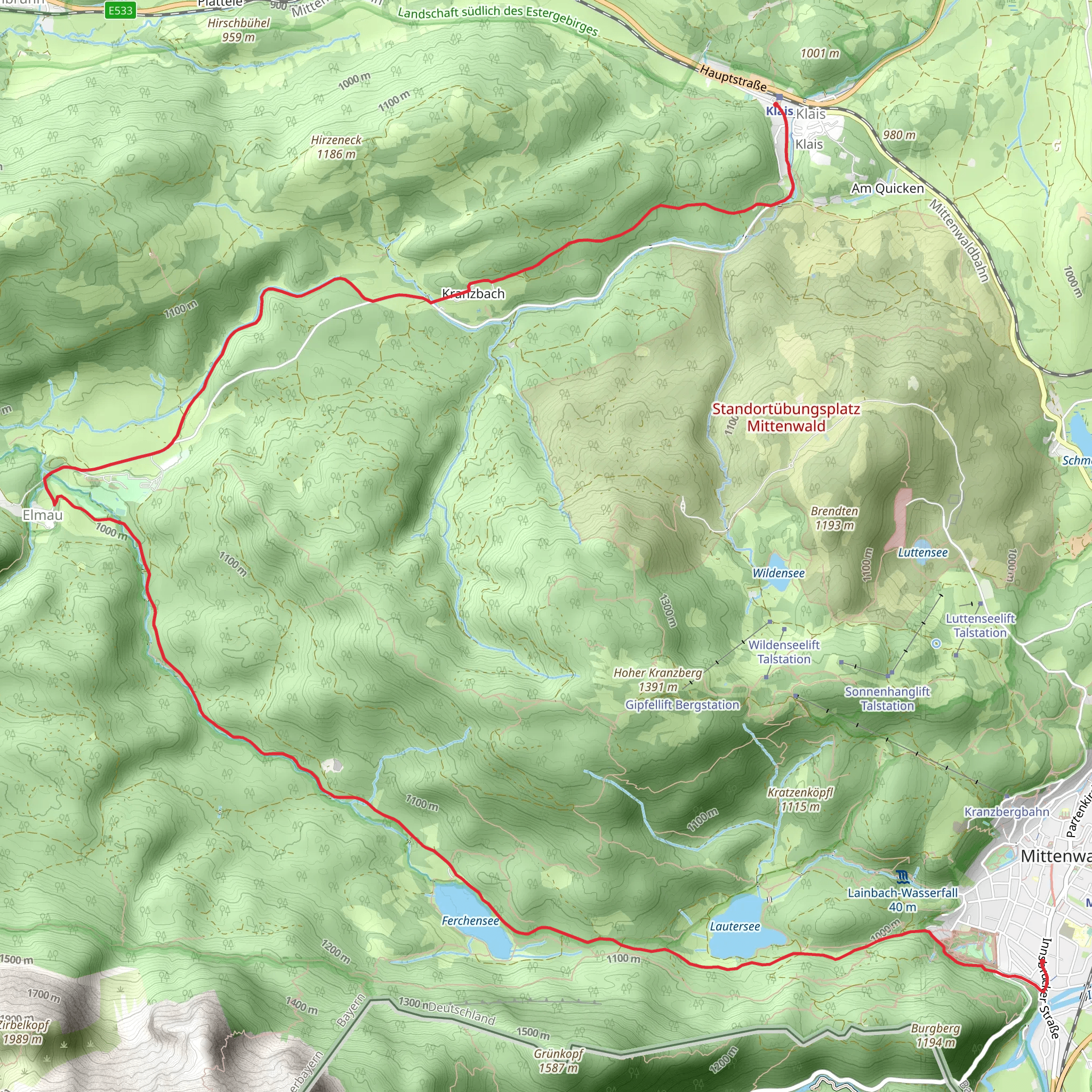 Lautersee via AV Weg mobile static map