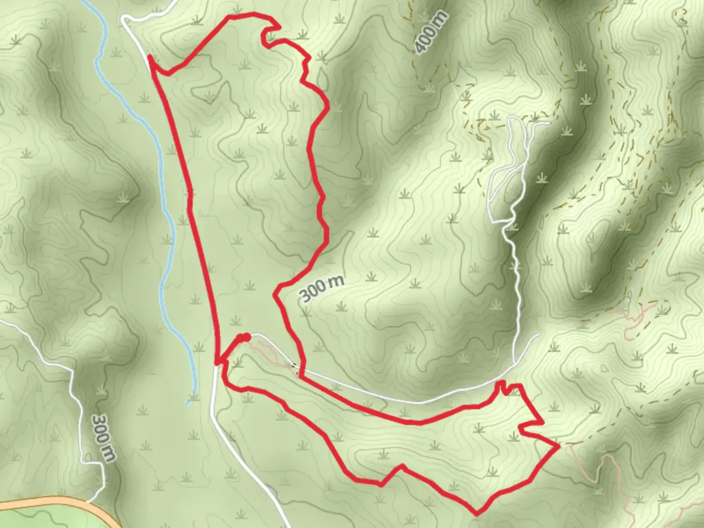 An image depicting the trail Hello Road and Sli Mood Loop and its surrounding area.