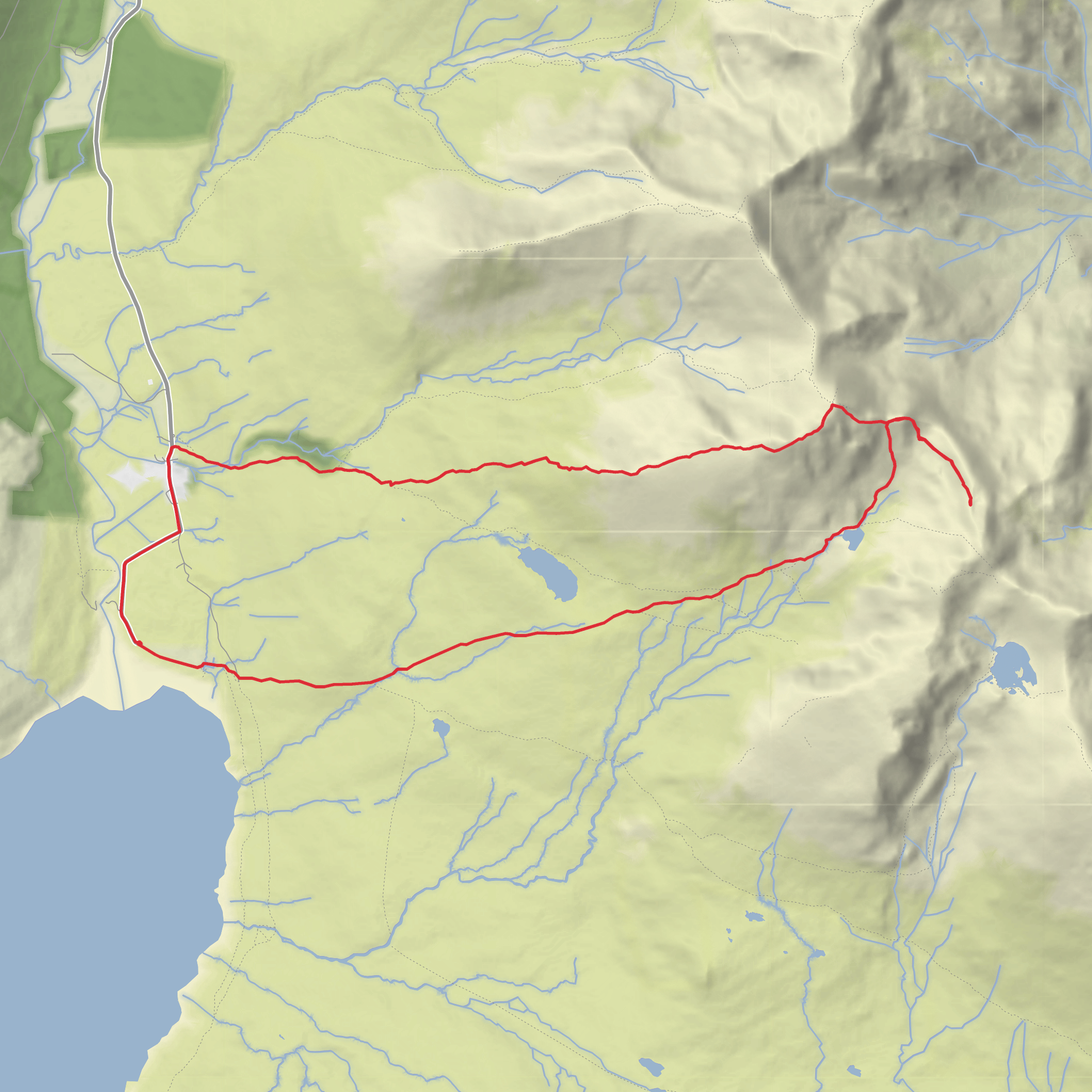 Sgurr Dearg, Sgurr Mhic Choinnich and Coire Lagan mobile static map