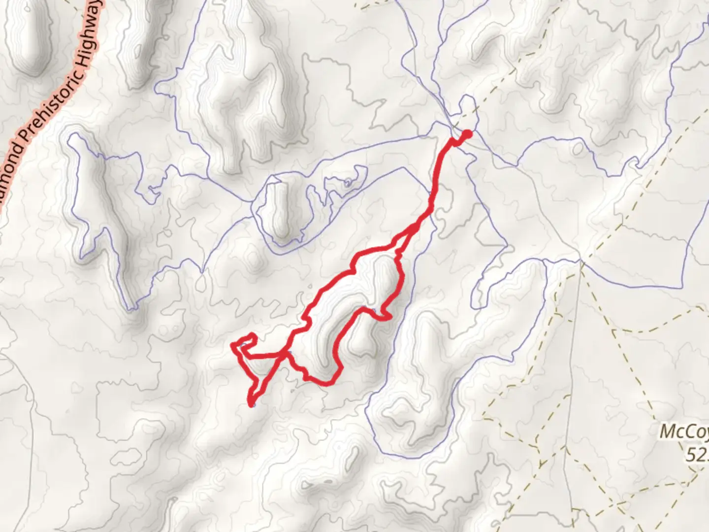 An image depicting the trail Slippery When Wet Loop Trail and its surrounding area.
