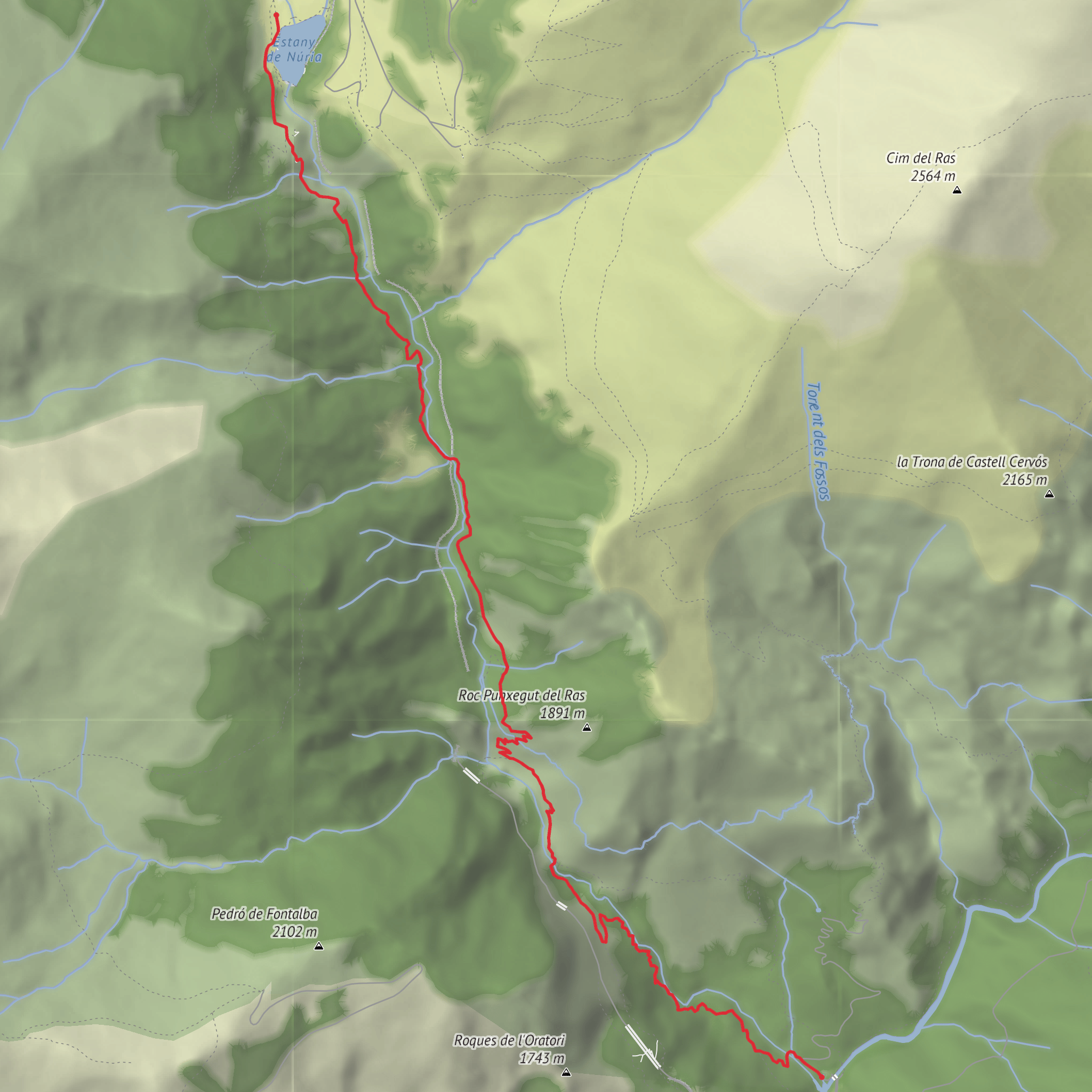 Vall Nuria mobile static map