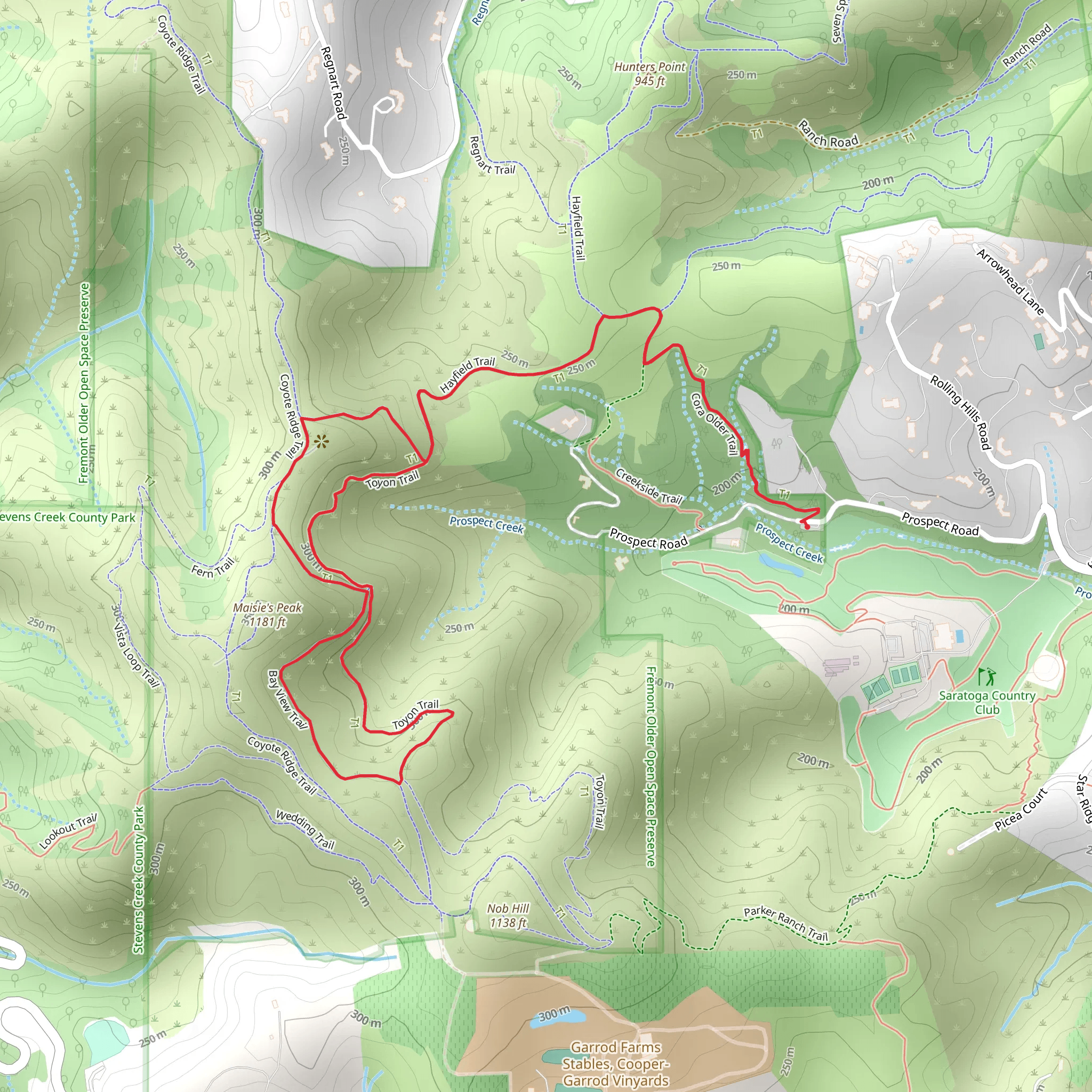 Bay View Loop Trail mobile static map