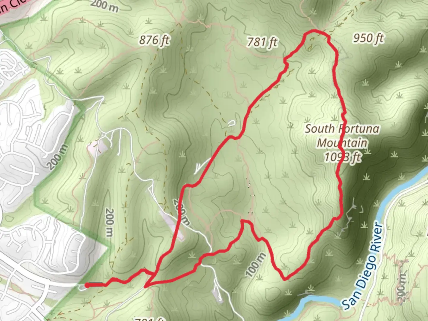 An image depicting the trail Fortuna Saddle and South Fortuna Mountain Loop Trail and its surrounding area.