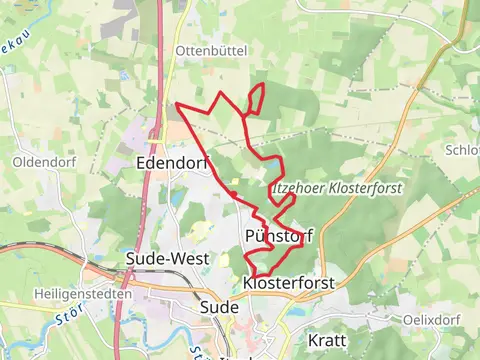 Stormsteich via Spanner Weg and Spaziergand im Stadtforst Itzehoe