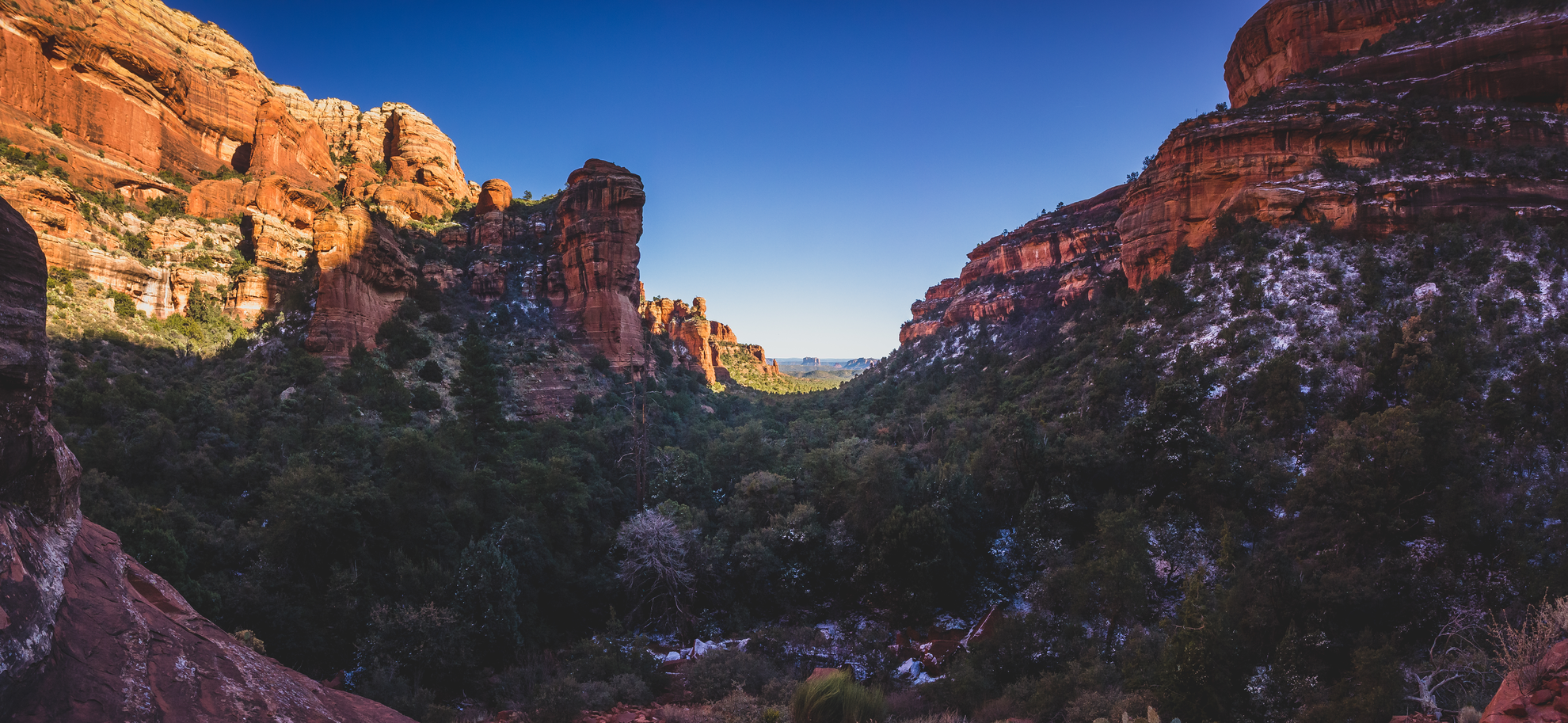 An image depicting the trail Bell Rock Pathway and Little Horse Loop Trail and its surrounding area.