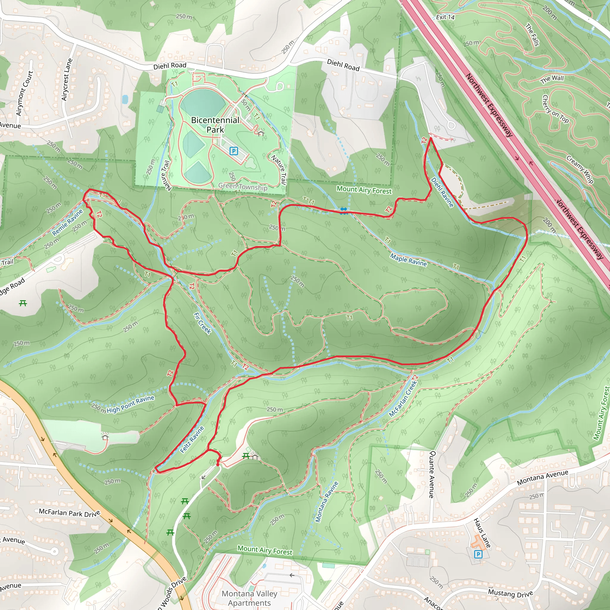 McFarlan Woods Drive Loop - North mobile static map