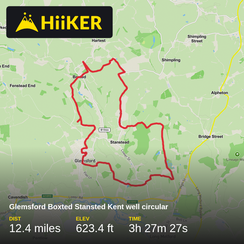 A map preview of the recording Glemsford Boxted Stansted Kent well circular .