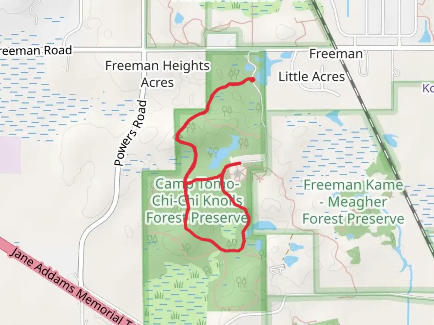 An image depicting the trail North Forest Loop Trail and its surrounding area.