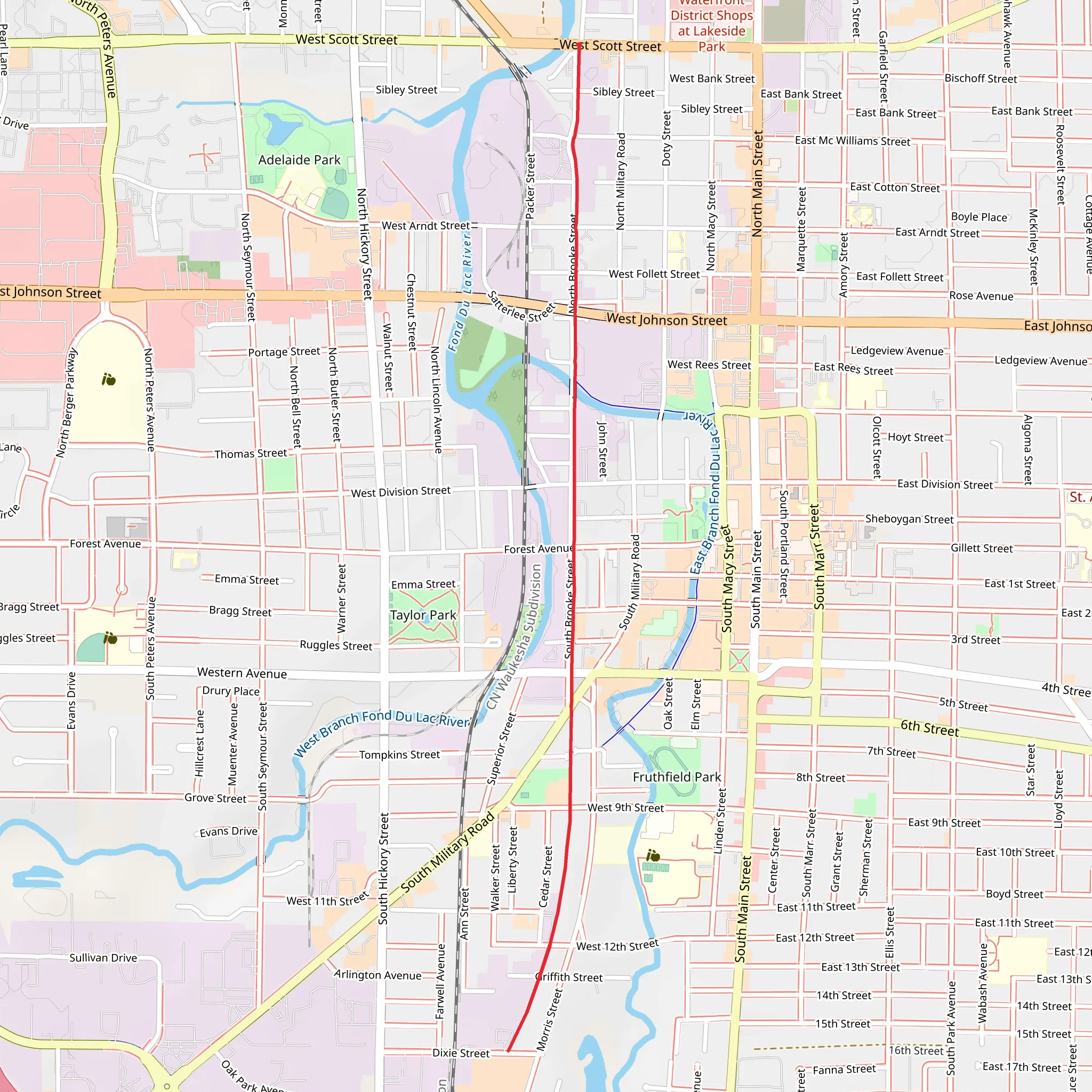 Brooke Street Trail mobile static map