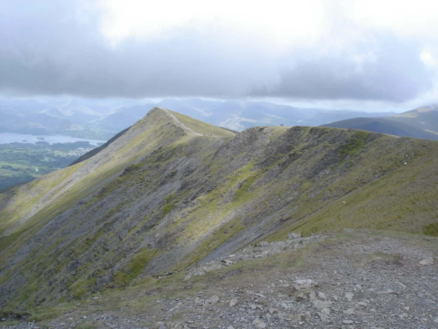 An image depicting the trail Blencathra Loop from Threlkeld and its surrounding area.
