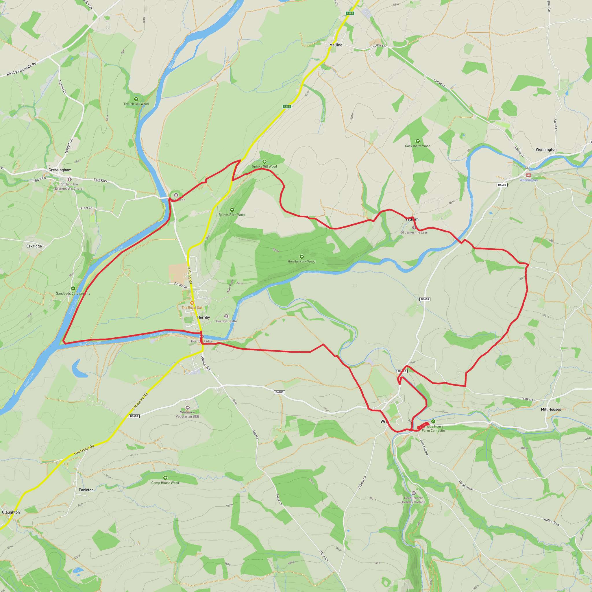 Wray - Hornby circular mobile static map