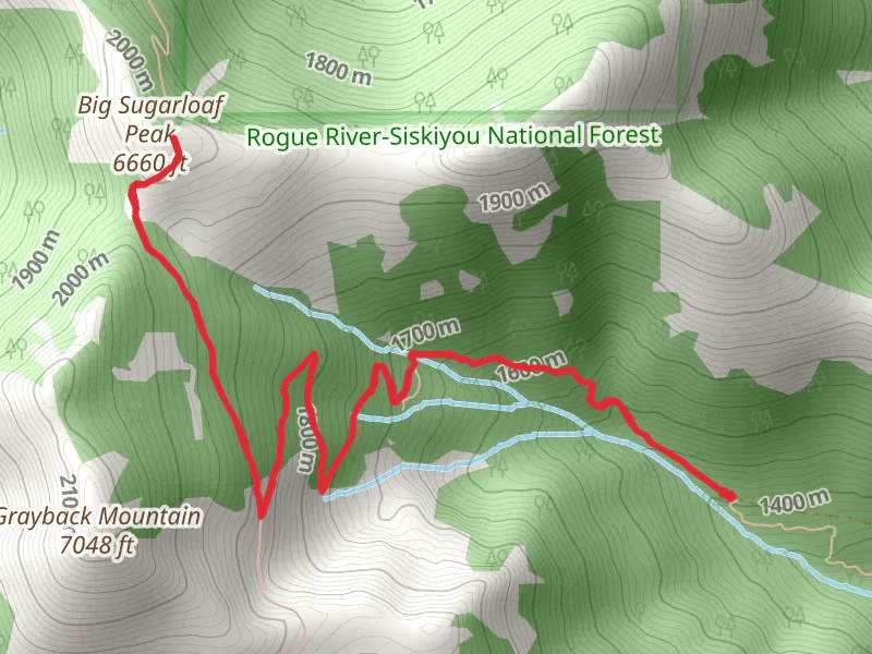 Windy Gap and Big Sugarloaf via O'Brien Creek Trail