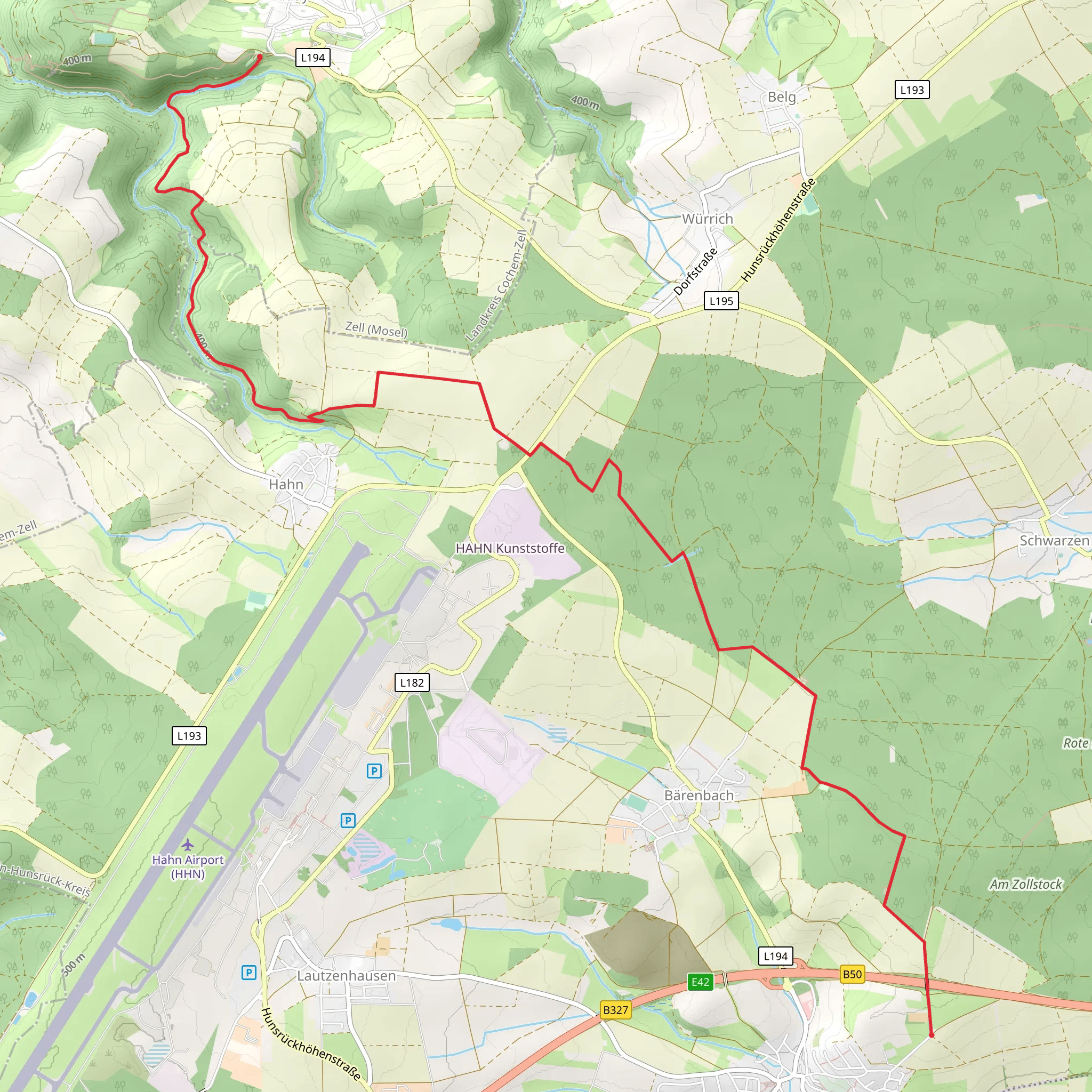Sohren to Altlay mobile static map