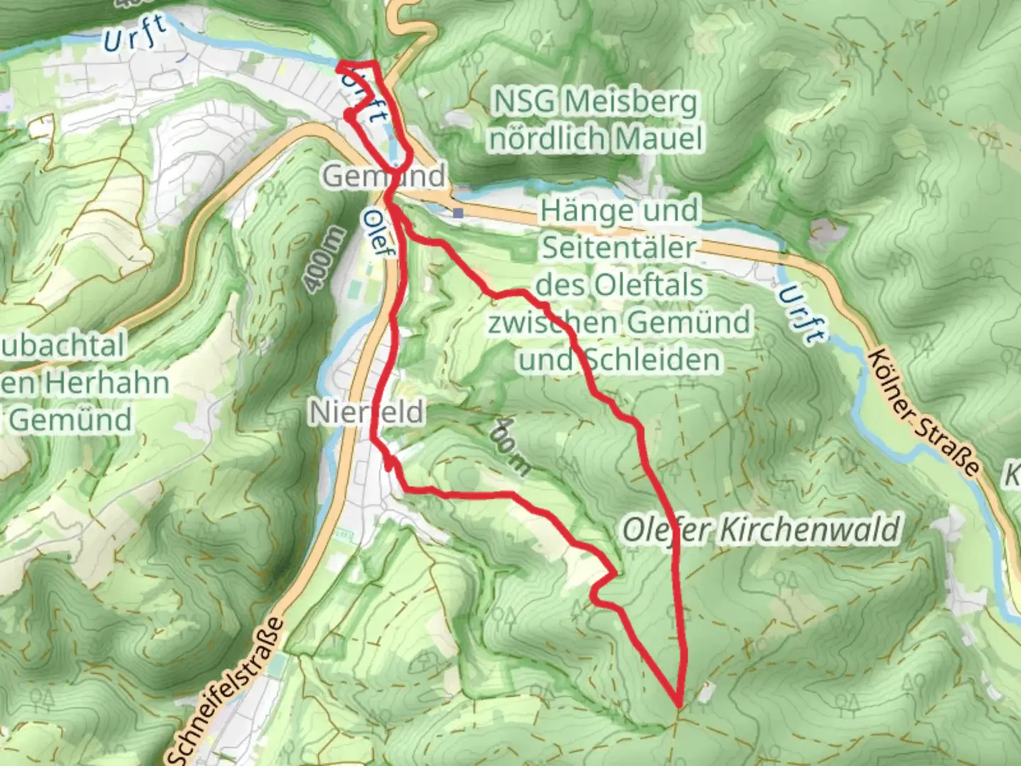An image depicting the trail Gemünd - Eifel Loop and its surrounding area.