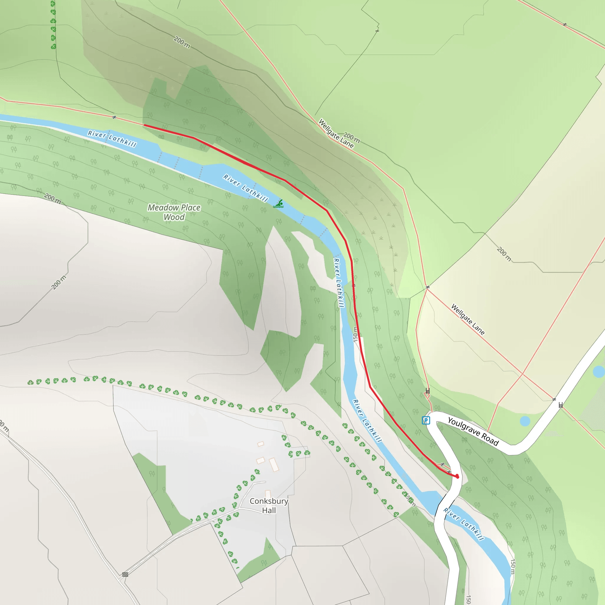 Conksbury Walk mobile static map