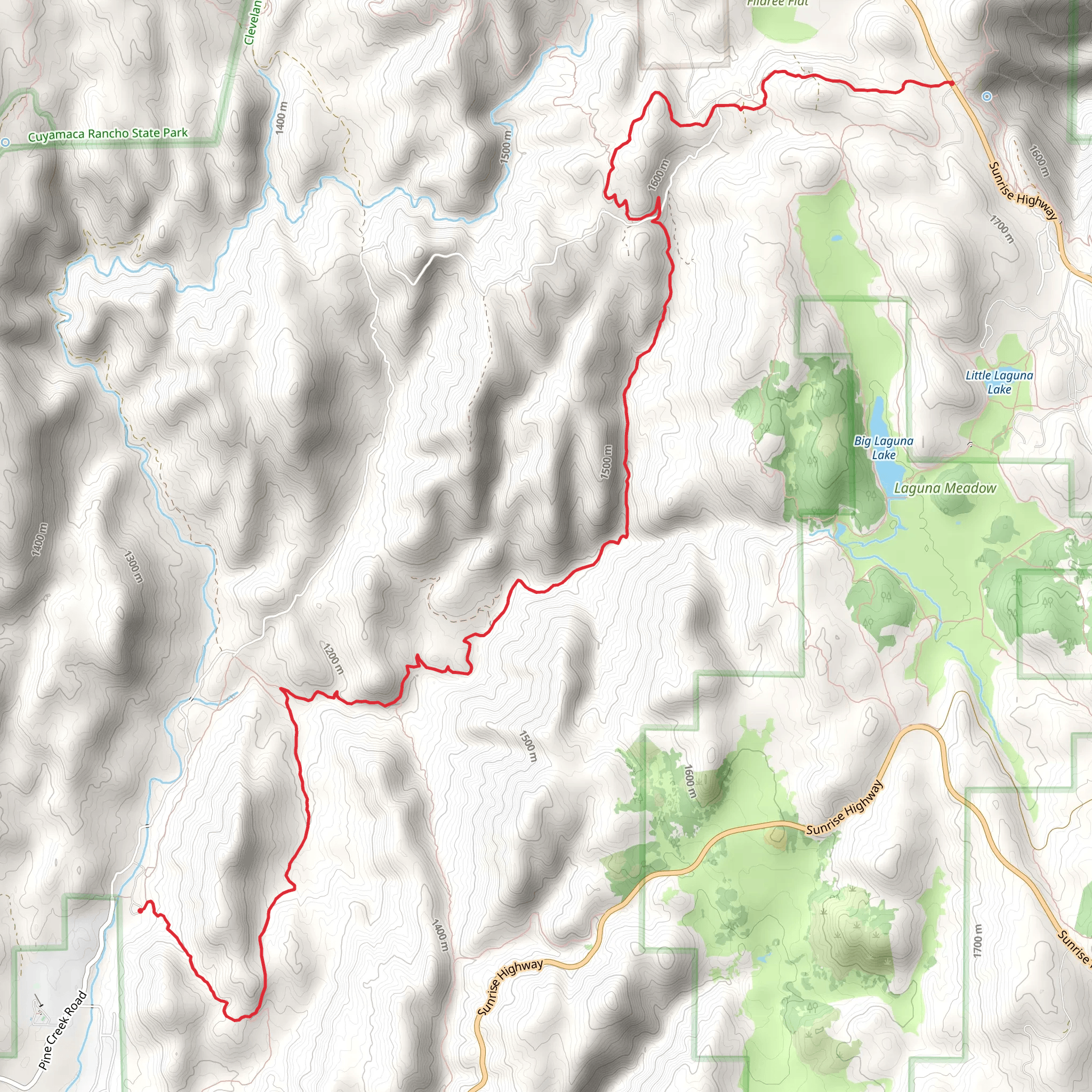 Nobel Canyon Trail mobile static map