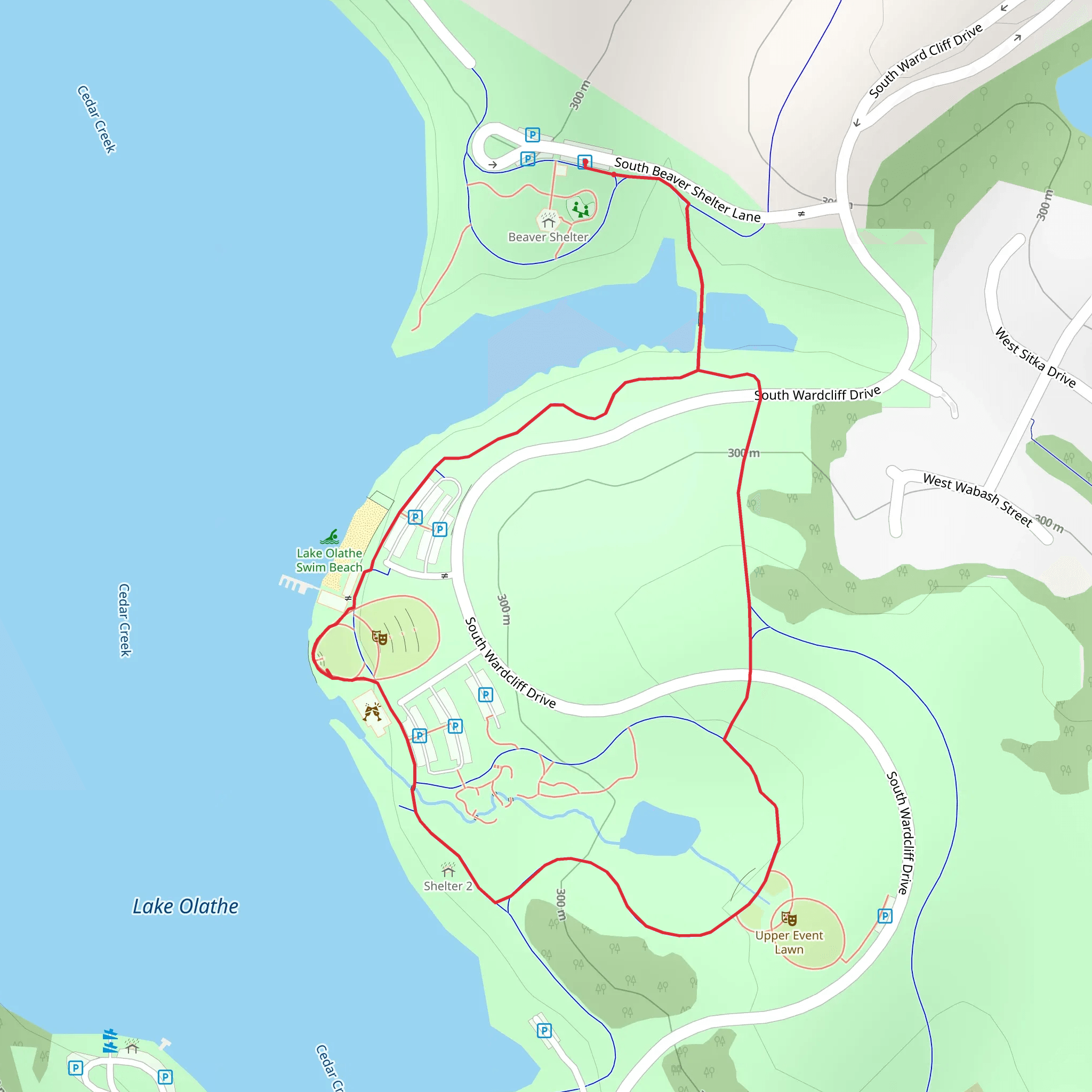 South Wardcliff Drive Loop mobile static map