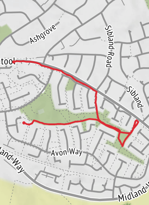 Hike from Thornbury mobile static map