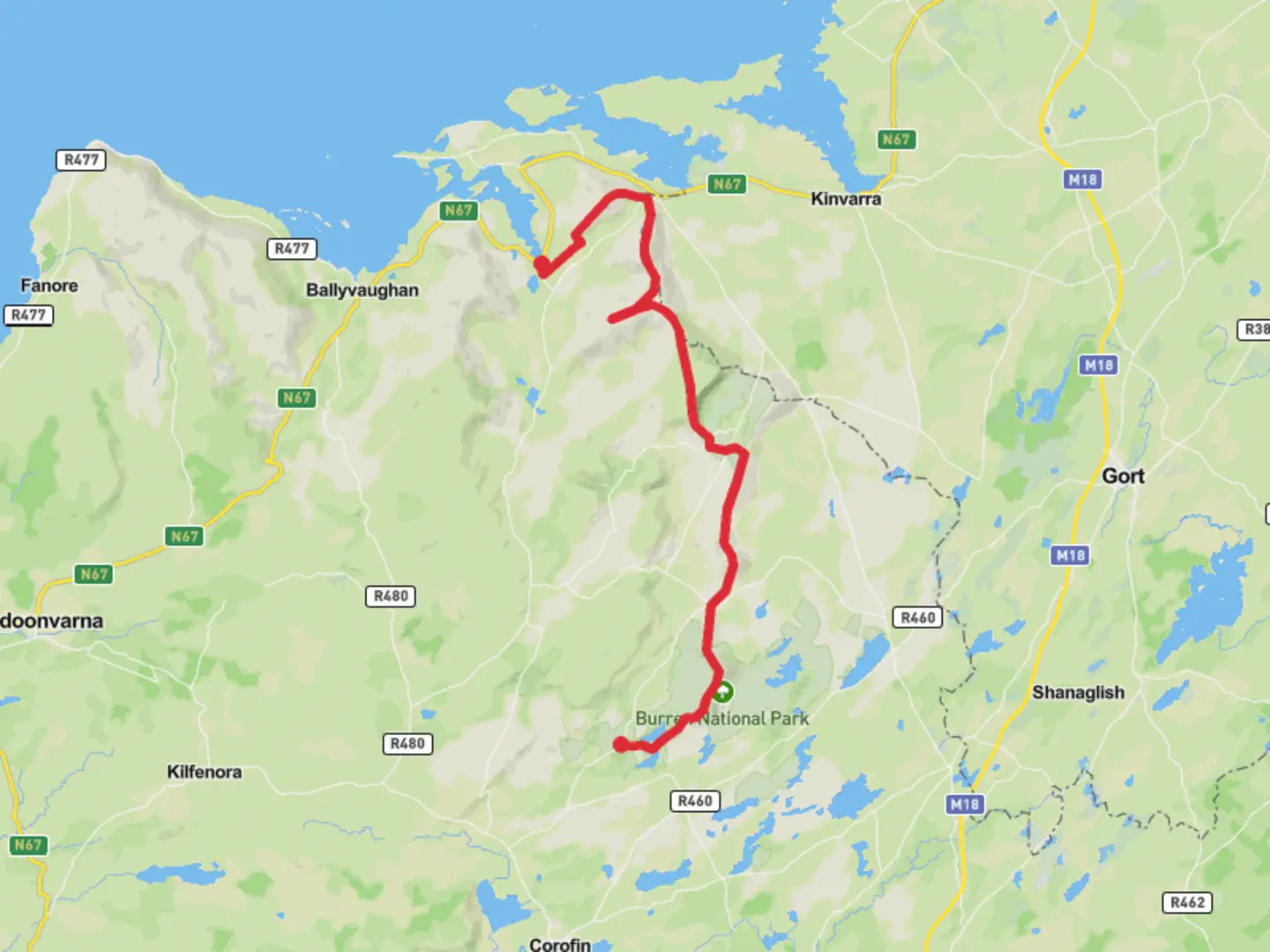 An image depicting the trail East_Burren_Traverse_1 and its surrounding area.