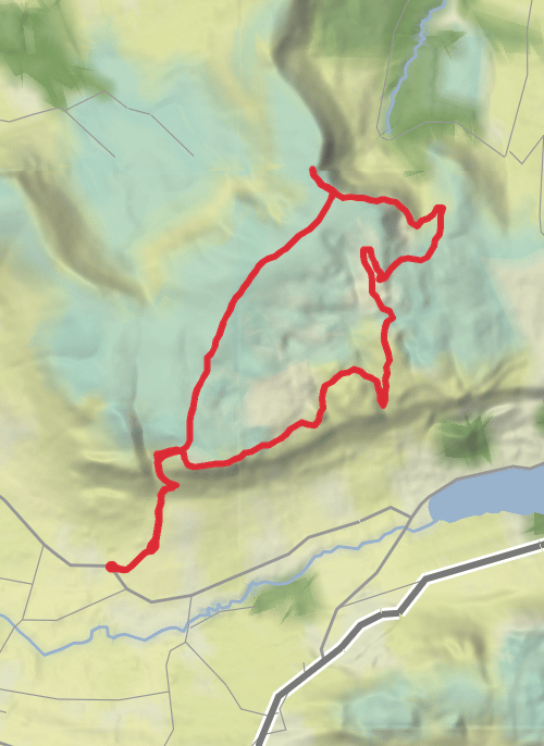 Dartry mountain loop from Kings Gully mobile static map
