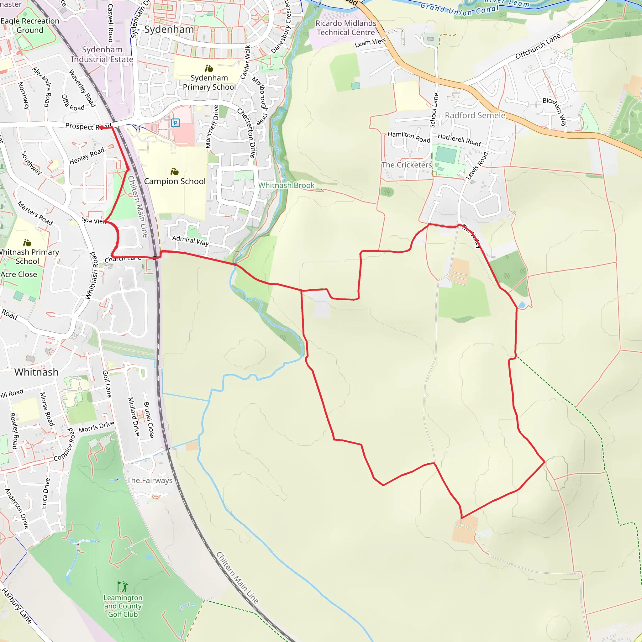 Redland Road Recreation Ground and Crown Hill Loop mobile static map