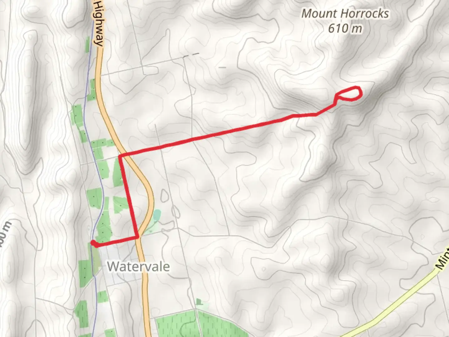 An image depicting the trail Watervale to Mount Horrocks Short Walk and its surrounding area.