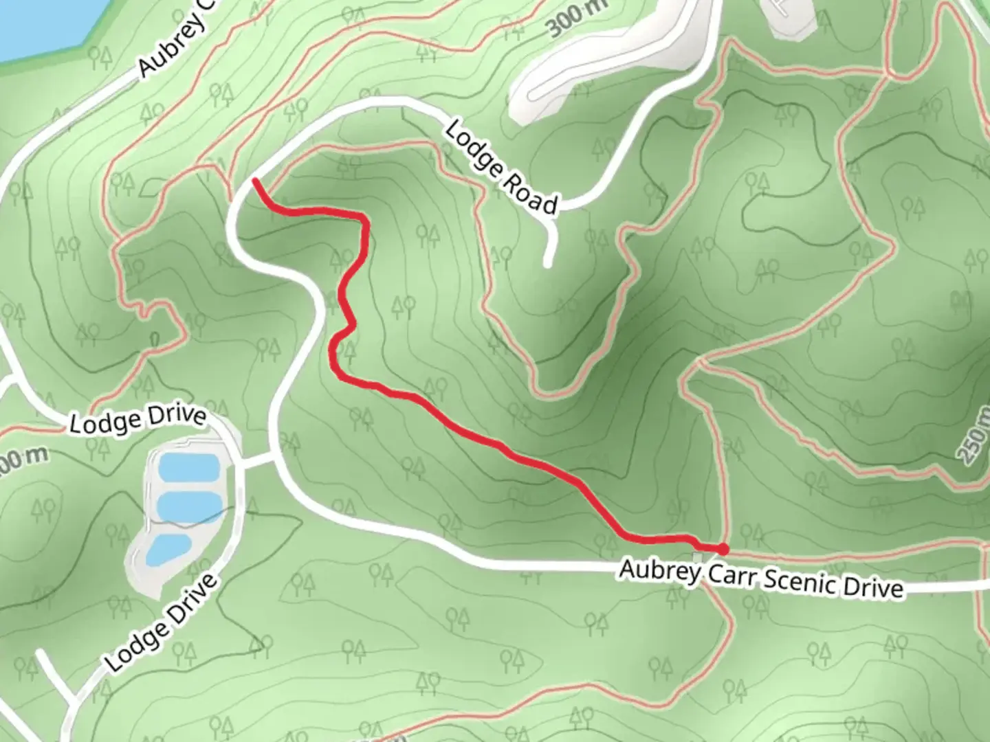 An image depicting the trail Moonshine Trail and its surrounding area.