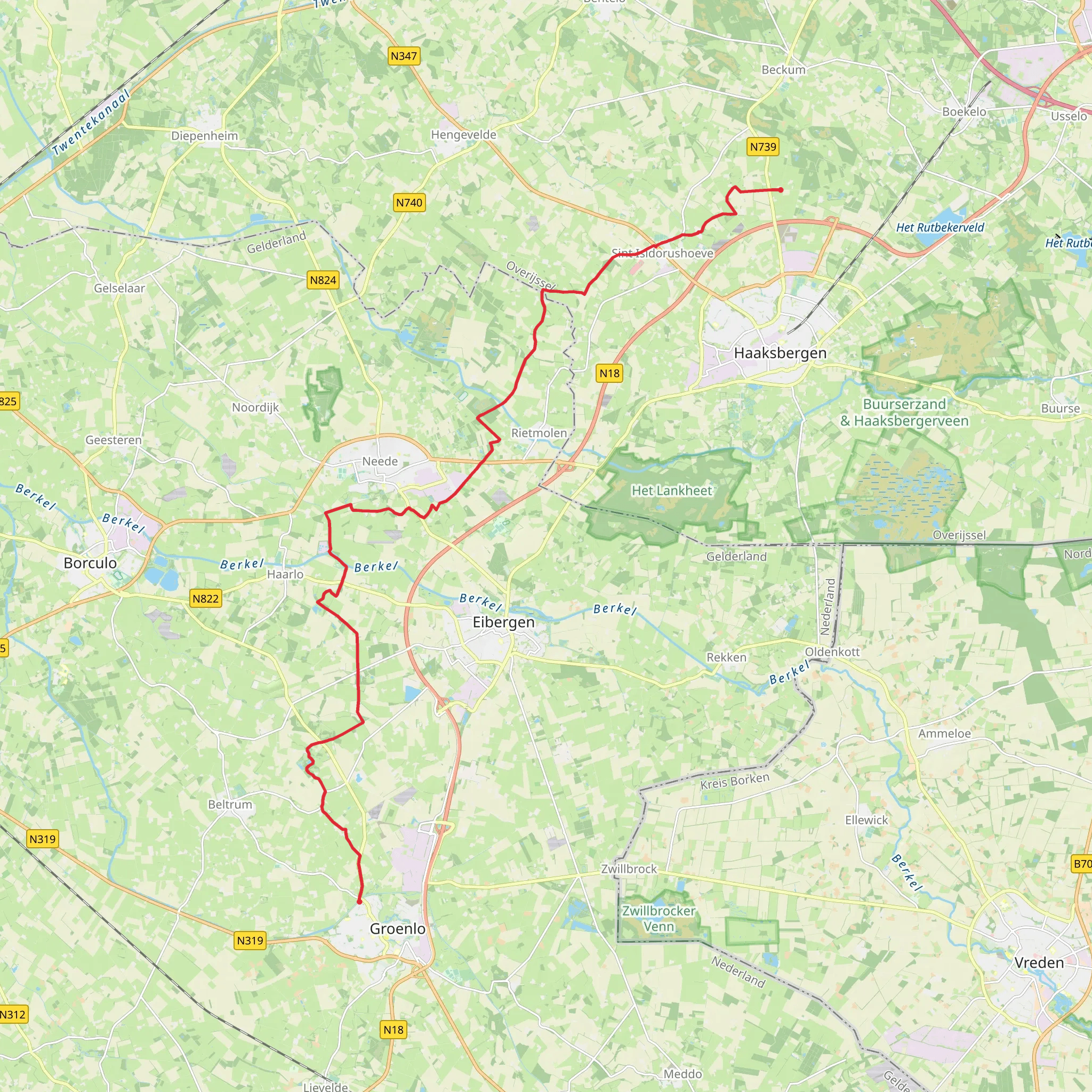 Stepelo to Groenlo via Austepad mobile static map