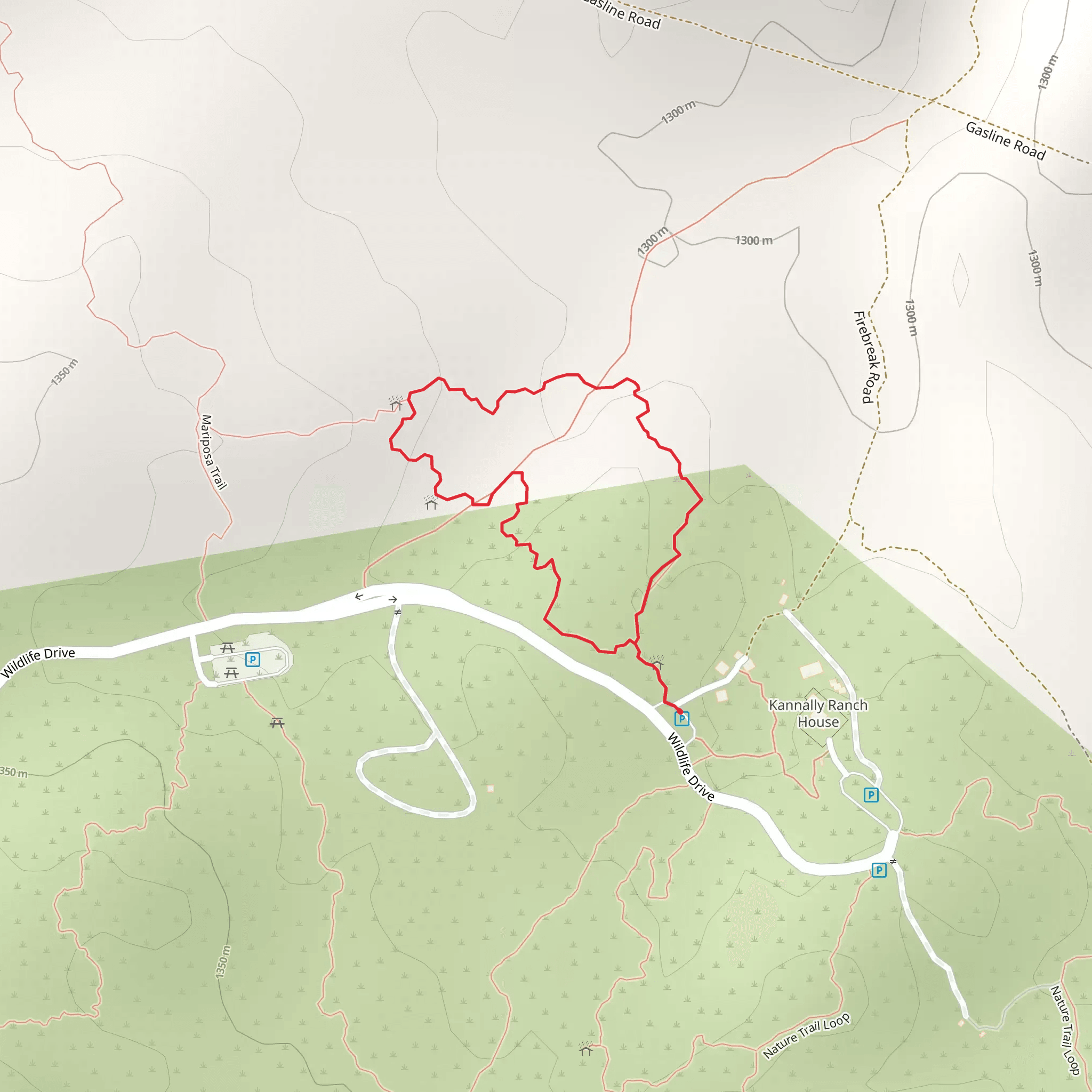 Bellota Trail Loop mobile static map
