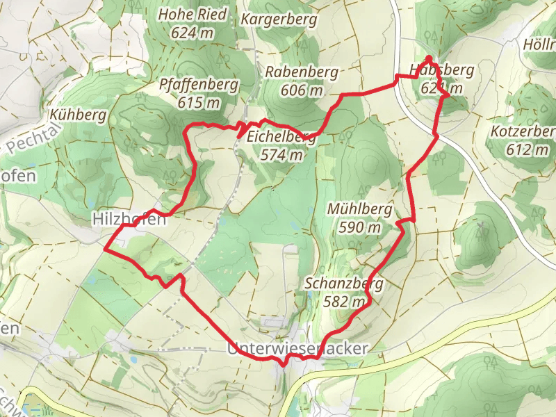 Habsberg via Jurasteig Schlaufe and Gruenkreuz