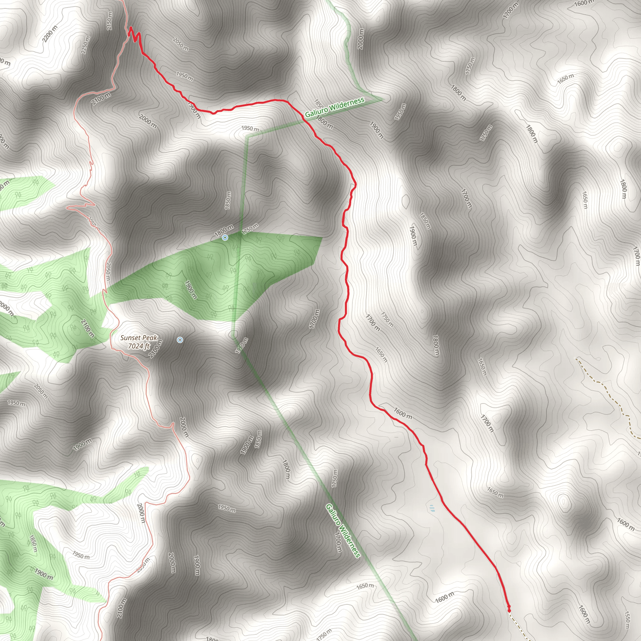 High Creek Trail mobile static map