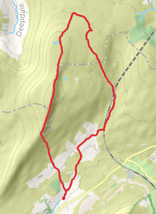 Wernside from Philpin Farm - long route mobile static map