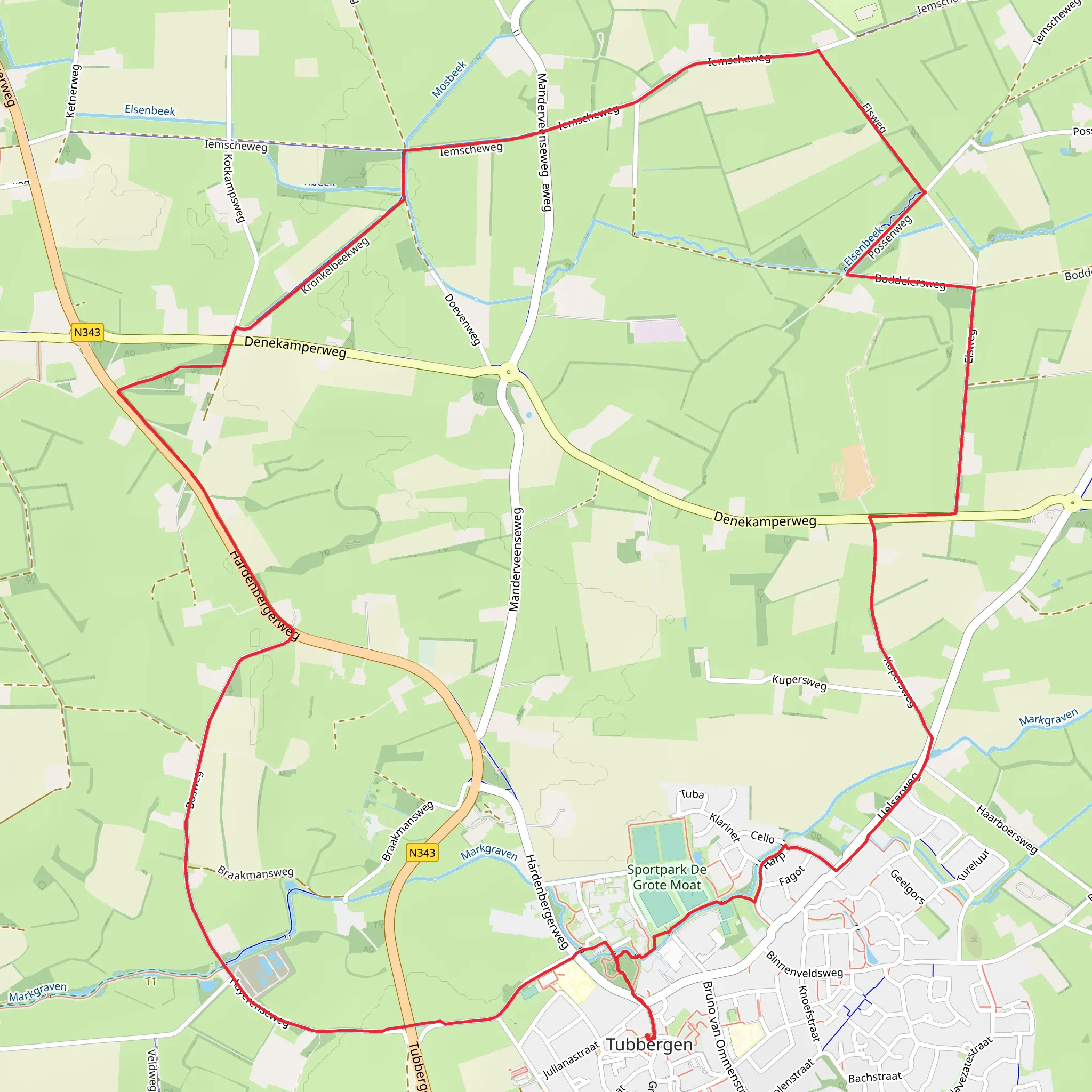 Tubberger via Lemsche Weg and Possen Weg mobile static map