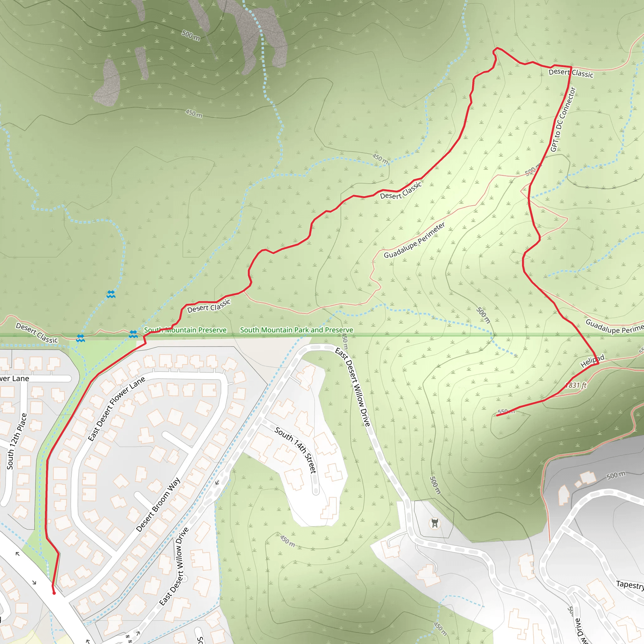 Desert Classic and Helipad mobile static map
