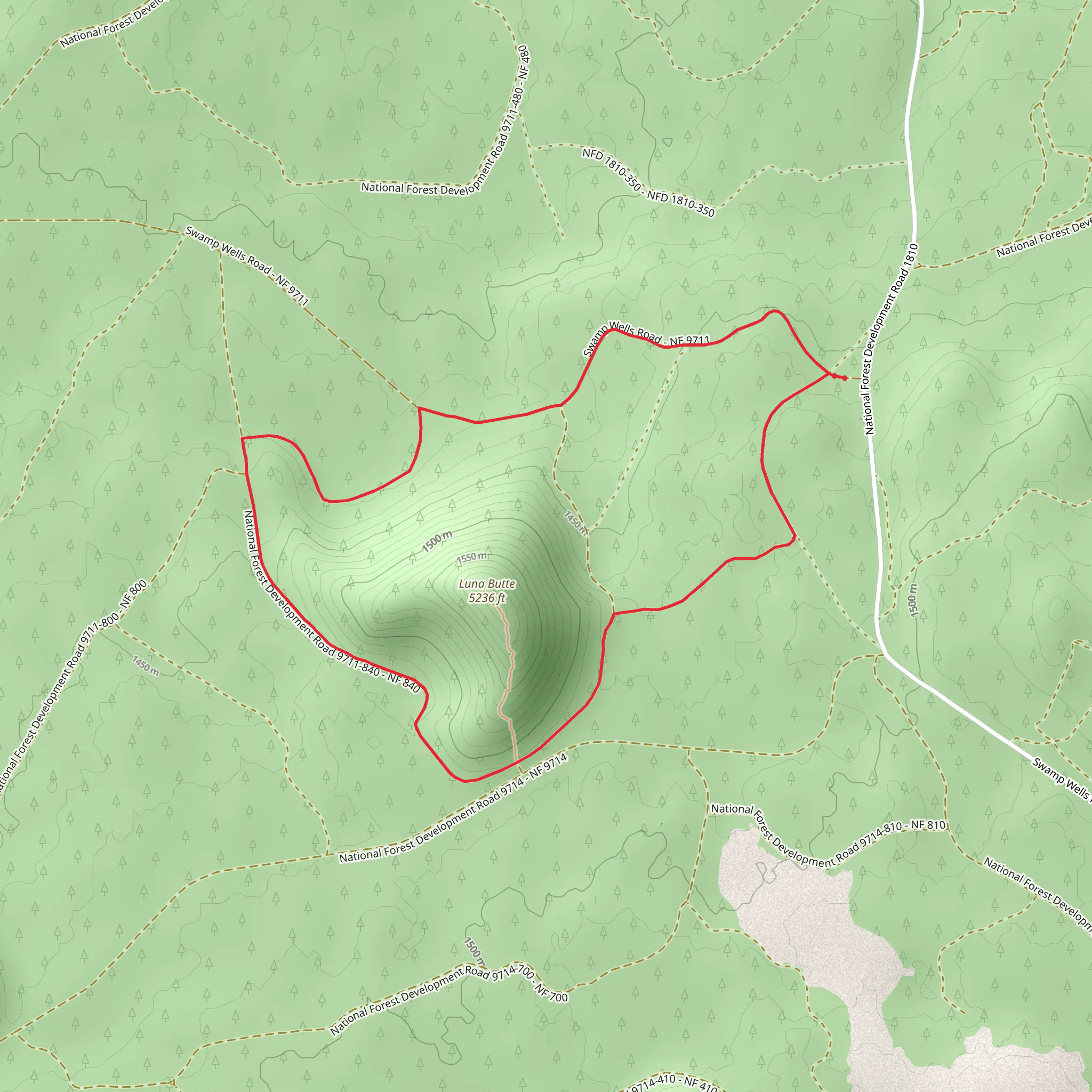 Luna Butte Loop mobile static map