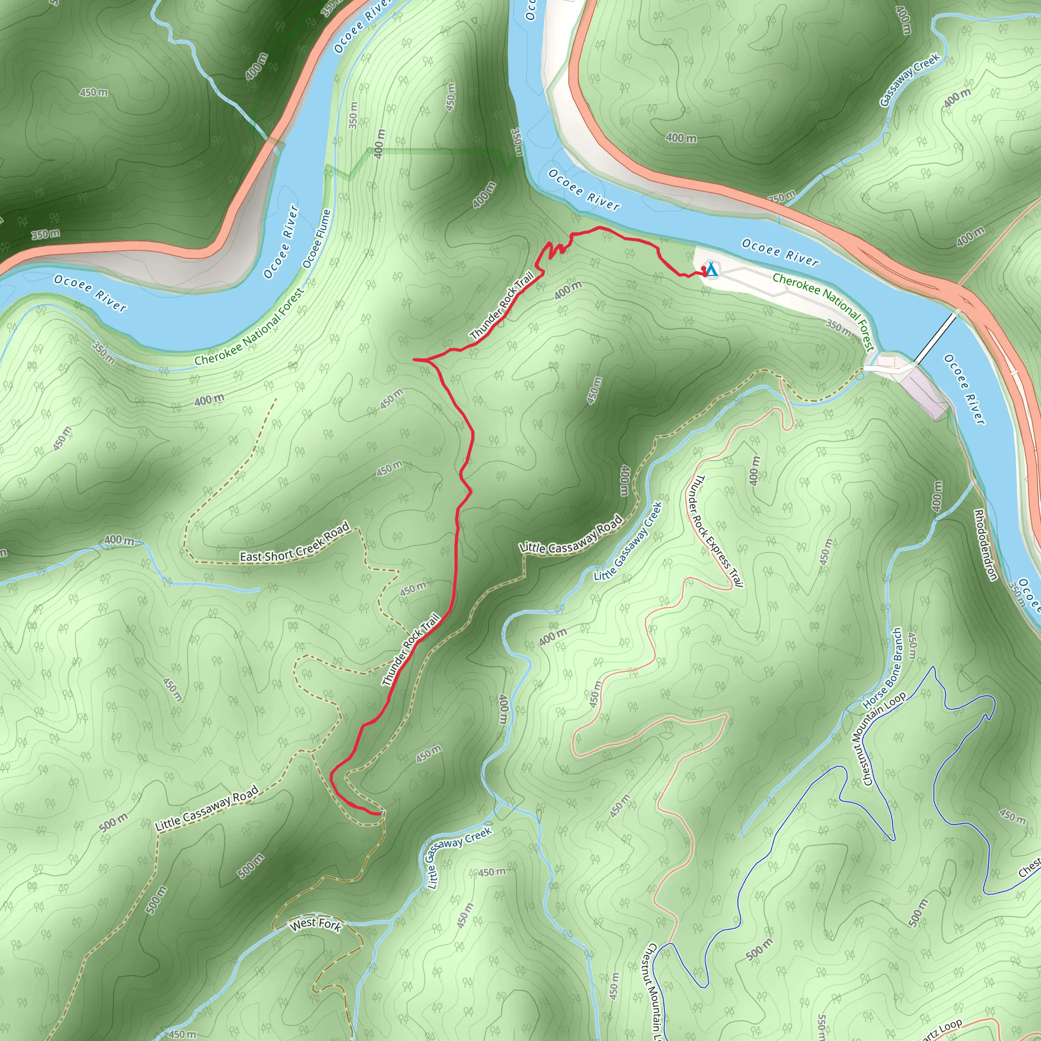 Thunder Rock Trail mobile static map