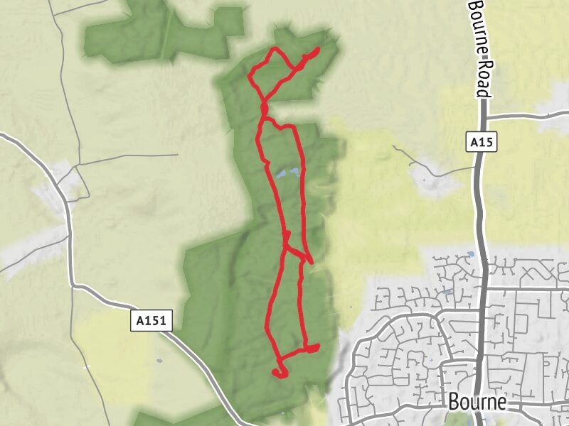 Cycle around Bourne Wood and Fox Wood Loop thumbnail