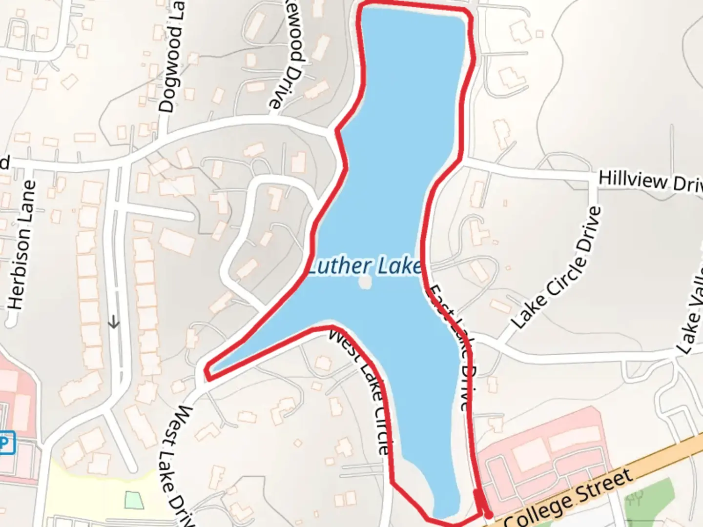 An image depicting the trail Luther Lake Hike Loop Trail and its surrounding area.