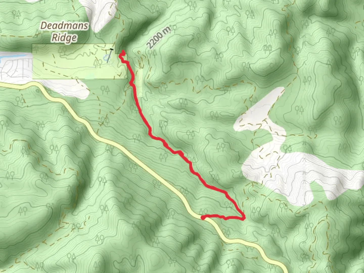 An image depicting the trail Camp Oakes via Pacific Crest Trail and its surrounding area.