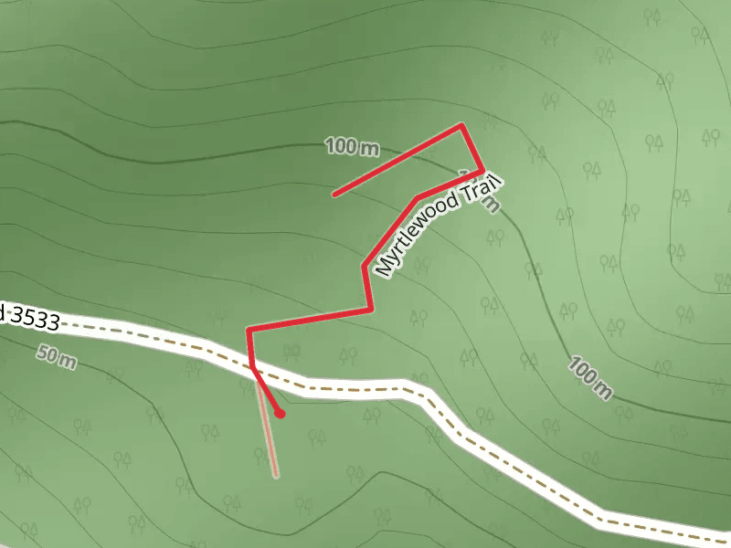 Myrtlewood Trail mobile static map