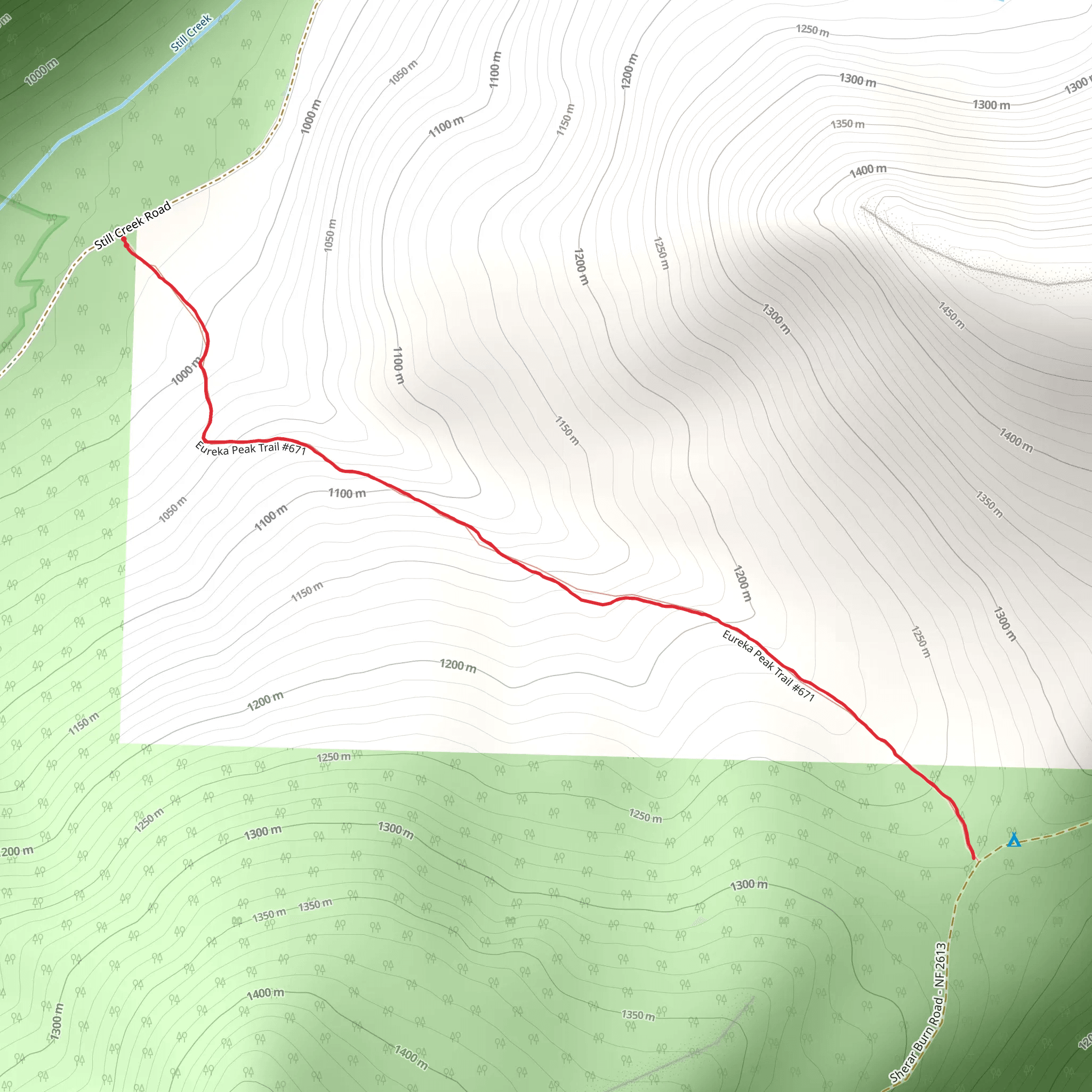 Eureka Peak Trail mobile static map