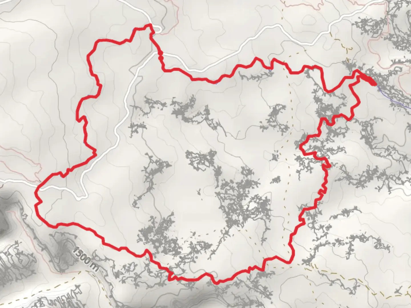 An image depicting the trail Arth's, Great Escape and Little Canyon Loop and its surrounding area.