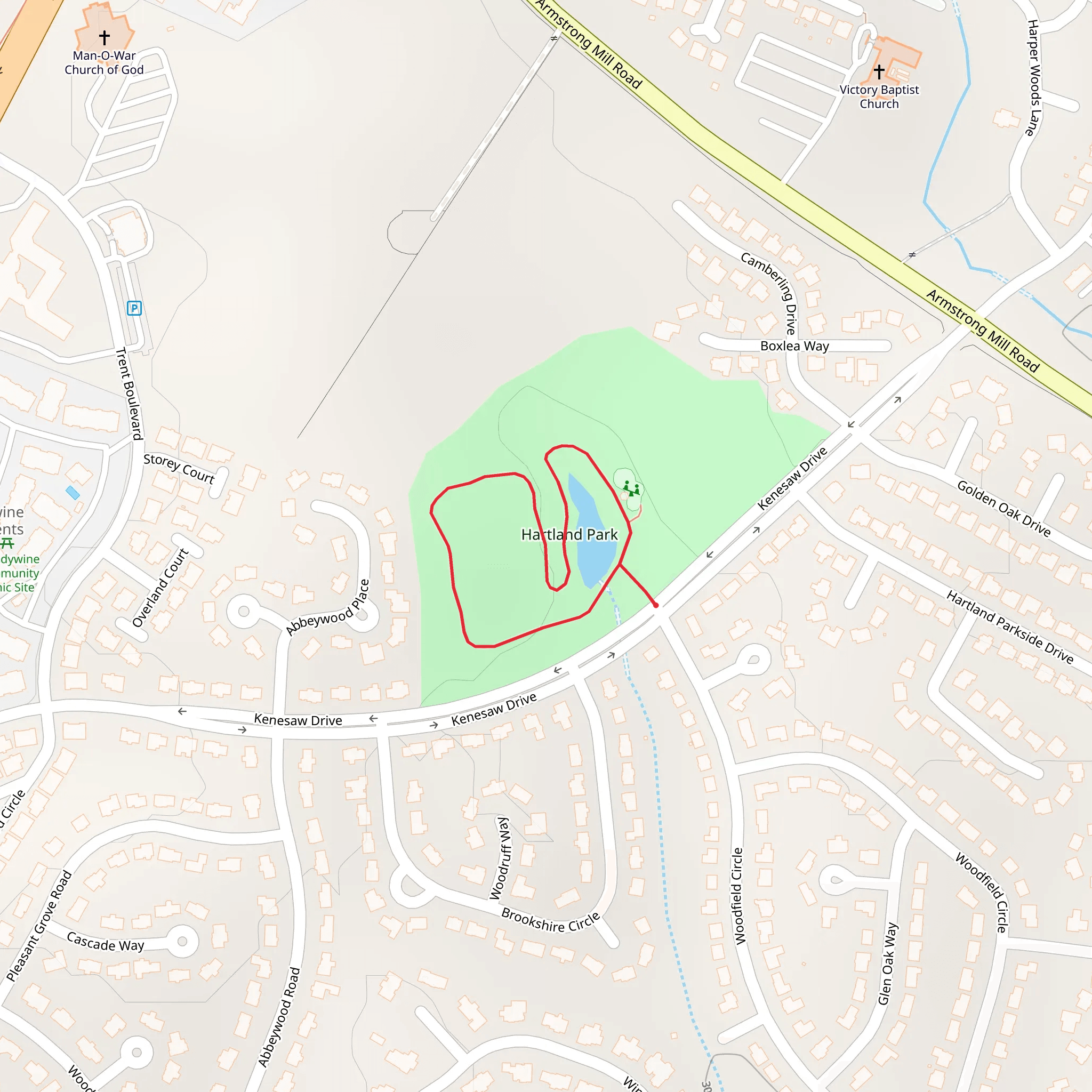 Hartland Lake Loop mobile static map