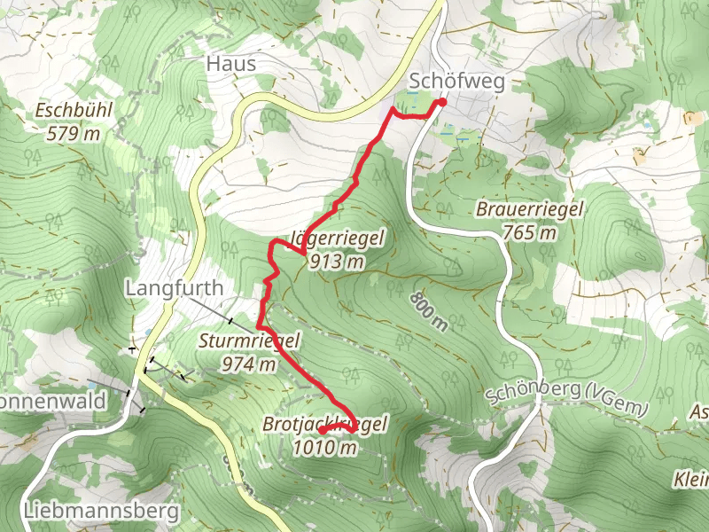 Schöfweg to Brotjacklriegel Walk