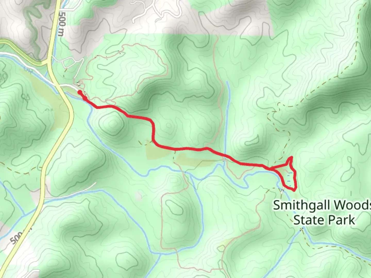 An image depicting the trail Tsalaki Trail and Wetlands Loop and its surrounding area.