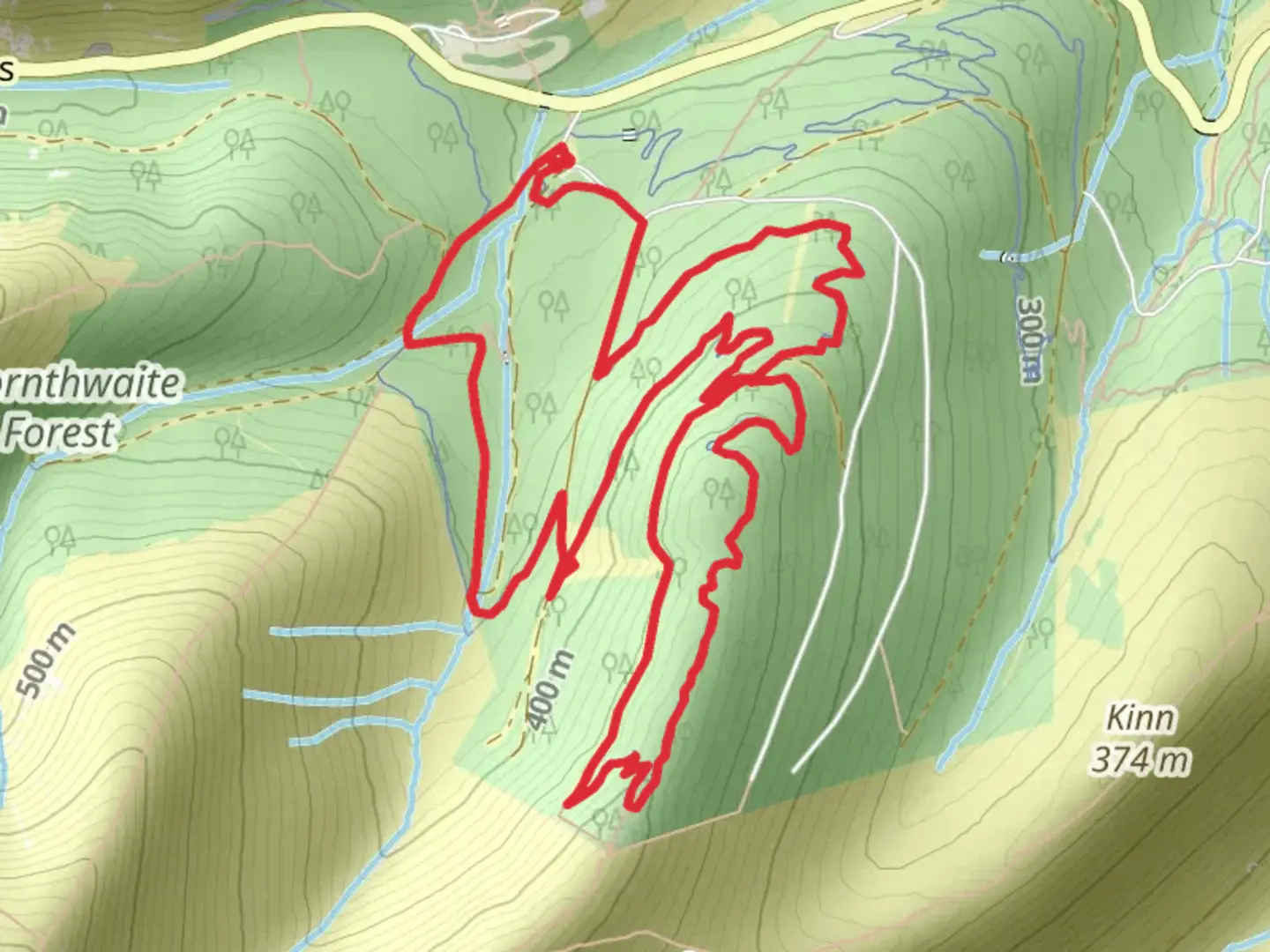An image depicting the trail Revelin Mass Loop and its surrounding area.