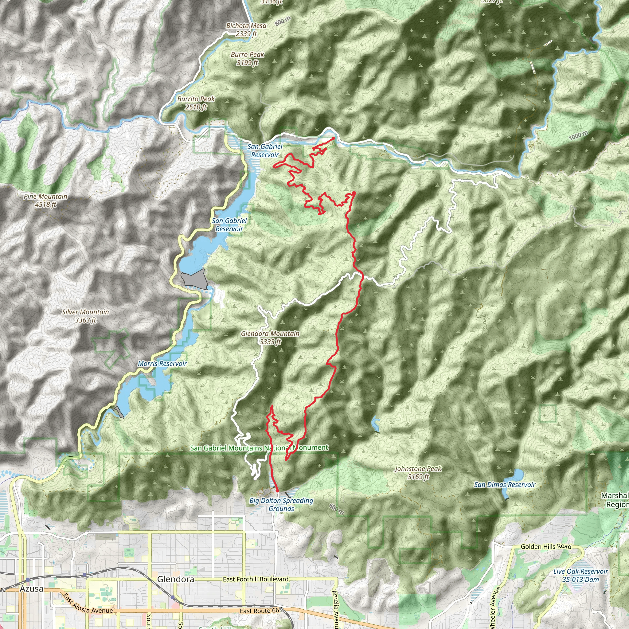 Upper Monroe Road Trail mobile static map
