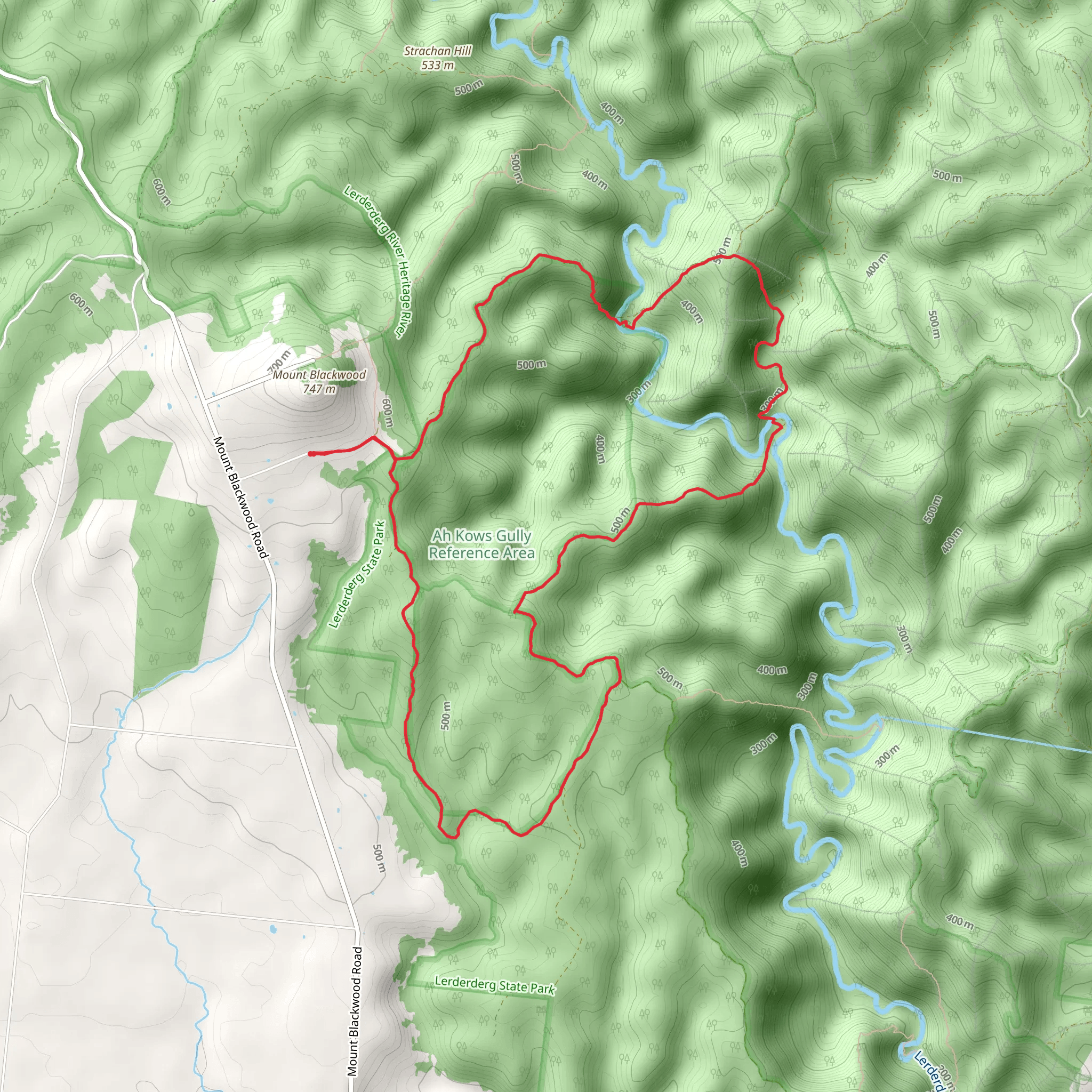 Lerderderg Old River Circuit mobile static map