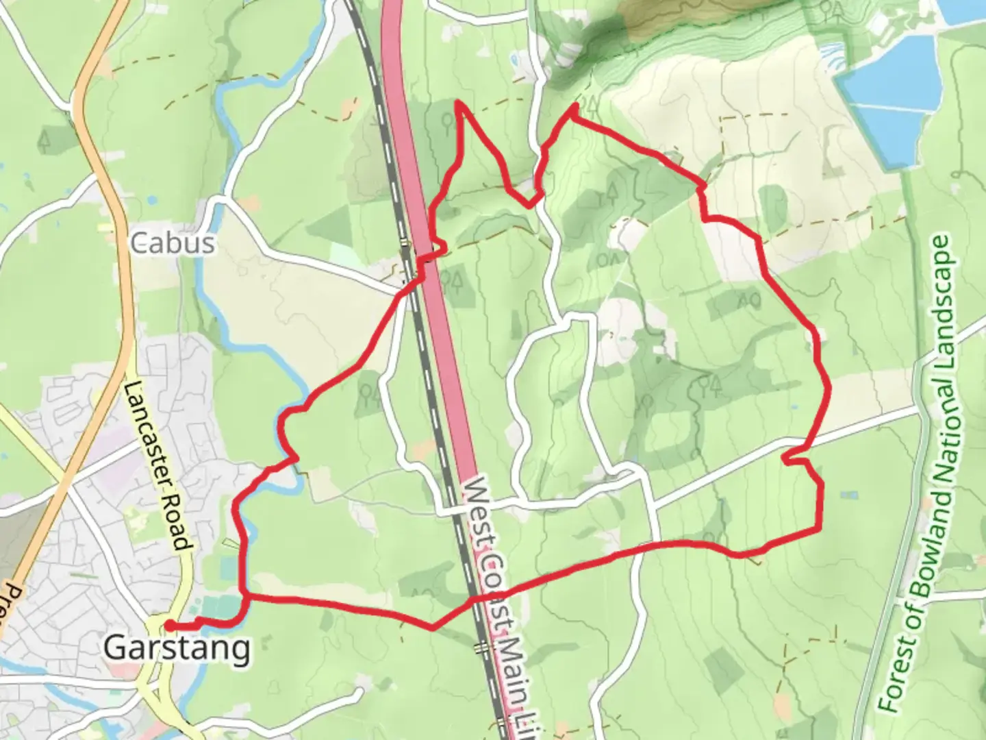 An image depicting the trail Barnance Loop and its surrounding area.